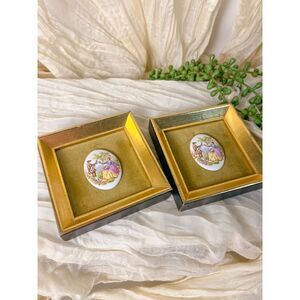 Charming Vintage Framed Fragonard Signed Artwork Set